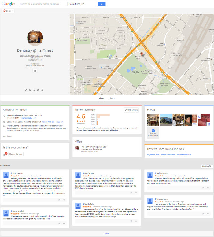 Google Places Page 2013