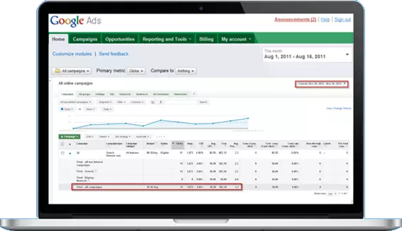 Services 6 Laptop Google Ads