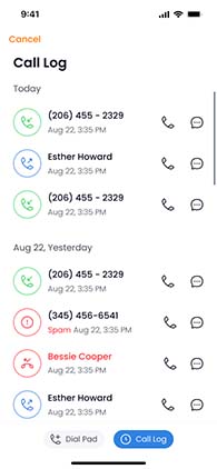 Call history sm Call history sm